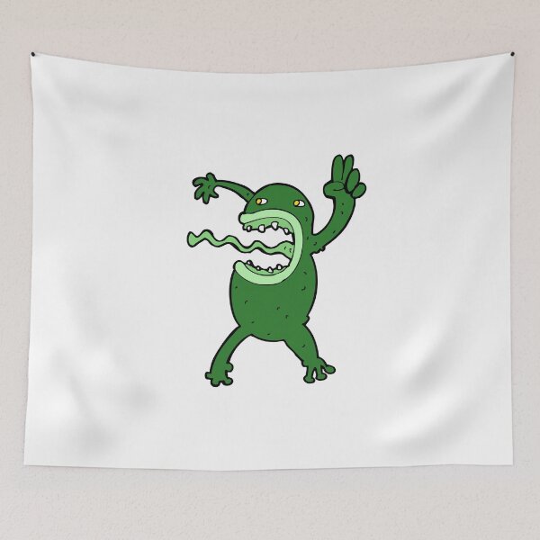 Item preview, Miss Cheeky Wavy Tongue Green Monster designed and sold by wildflowerperks.