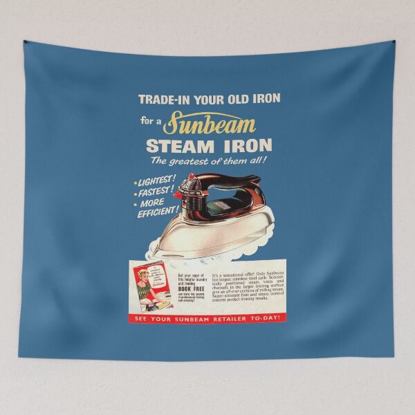 Item preview, SUNBEAM STEAM IRON - ADVERT designed and sold by ThrowbackAds.