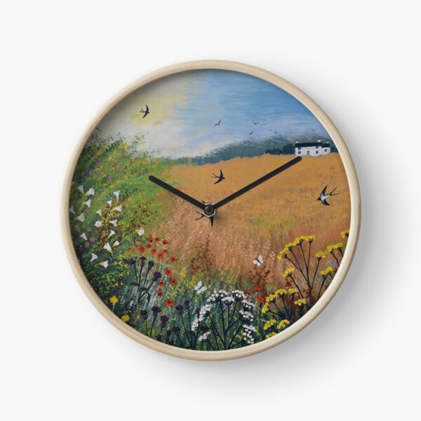Harvest Swallows Clock