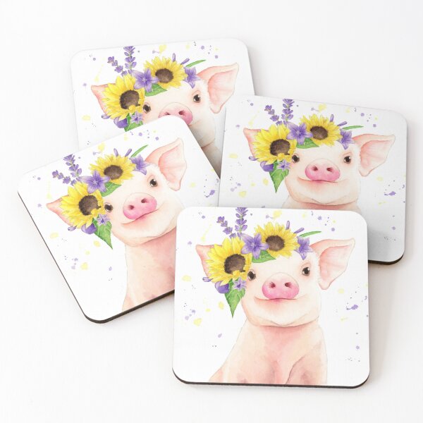 Item preview, Blossoming Piglet designed and sold by SabinasArts.