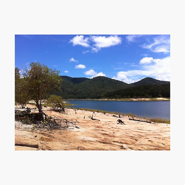 Scenic shot of Tinaroo Dam and the surrounding landscape Photographic Print