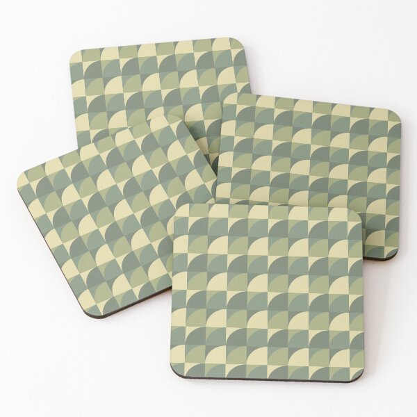 Item preview, Geometric Camouflage Pattern with Circle sectors in Square Tiles designed and sold by acidmit.