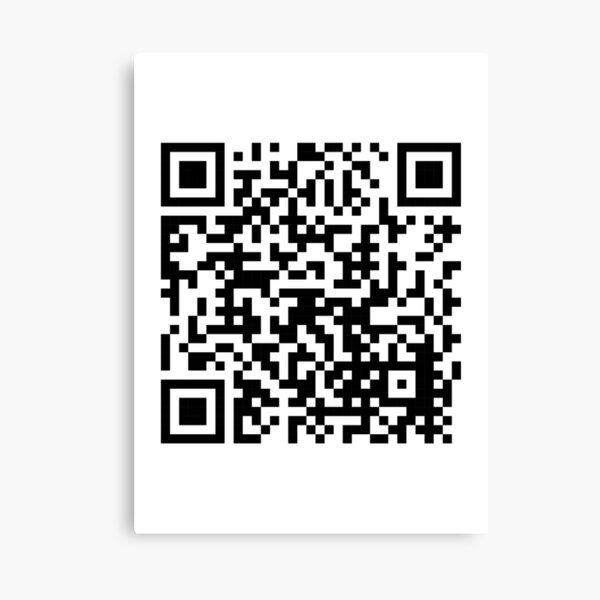 Rick Roll Link QR Code Art Board Print for Sale by magsdesigns