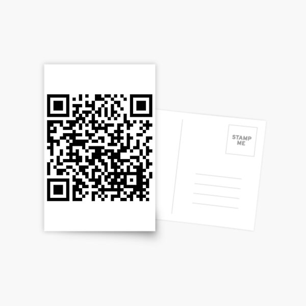 Rick Roll Link QR Code Postcard for Sale by magsdesigns