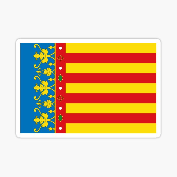 Regalos, máscaras, pegatinas y productos de la bandera de Valencia Pegatina