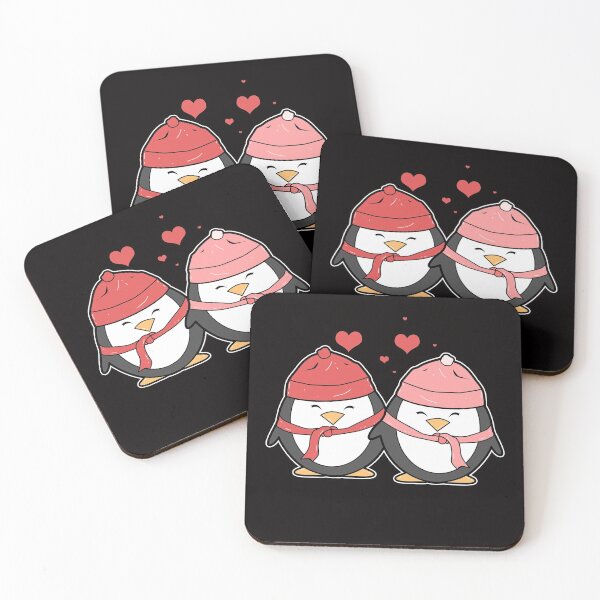 Item preview, Penguin couple love heart designed and sold by Imutobi.