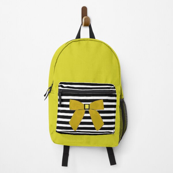 Item preview, Yellow Bow + Black And White Stripe designed and sold by ArtInLifestyle.
