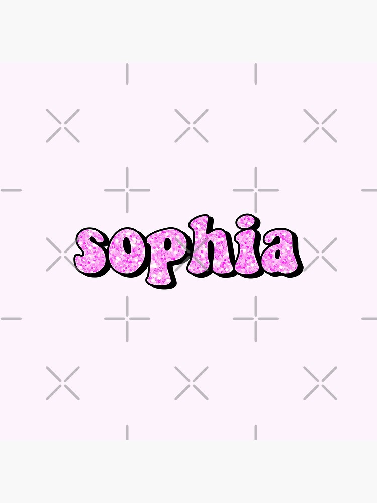 Aesthetic Hot Pink Glitter Sophia Name Poster By Star Redbubble