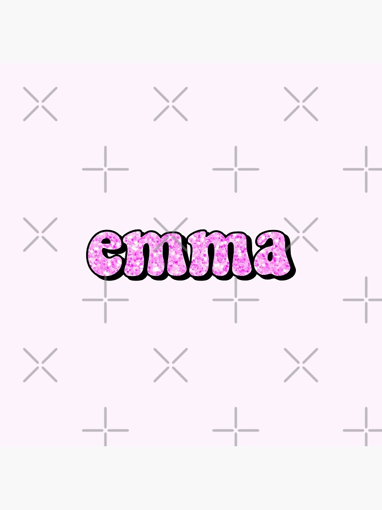 aesthetic hot pink glitter emma name