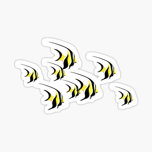 Item preview, Fish: Moorish Idols designed and sold by Peppermint Narwhal.