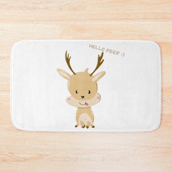Item preview, Cute Deer "Hello Dear" Artwork designed and sold by Bigz-T.