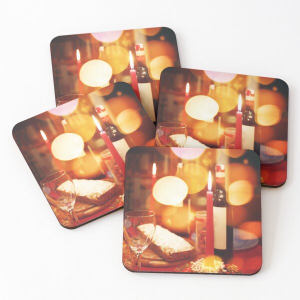 Item preview, Traditional Christmas festive dinner with candles, family dinner concept designed and sold by dariazu.