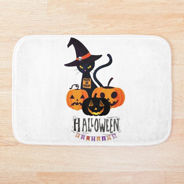 Artikelvorschau, Halloween Black Cat Süßes oder Saures Design Art Illustration entworfen und verkauft von Mary Riley.