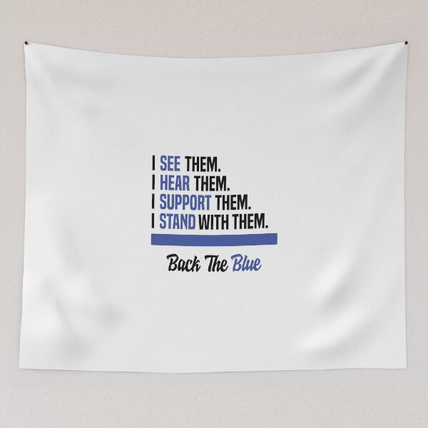 Item preview, Back the Blue Police Support thin blue line Flag Gift Idea designed and sold by clothesy7.