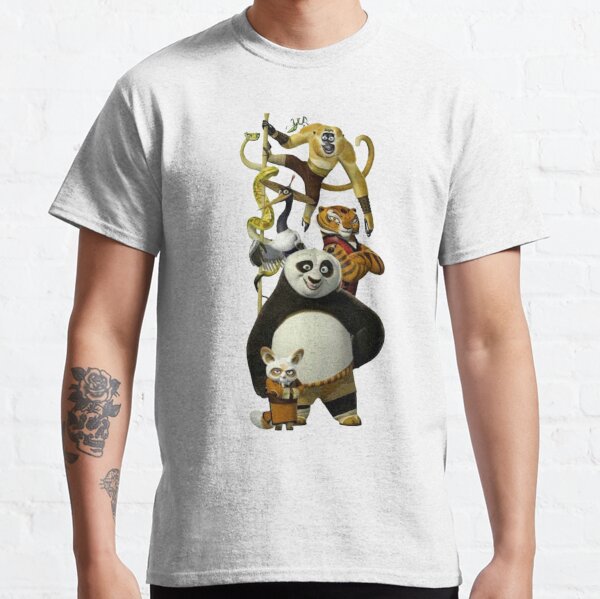 Kung Fu Panda Chinese Dragon Warrior Po Mens T Shirt Dreamwork Fat Ninja Cartoon 