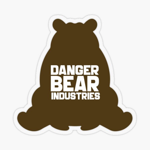 Brown Bear from Danger Bear Industries Transparent Sticker