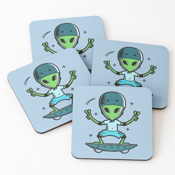 Item preview, Cool Alien Skateboarding - Gifts For Skaters designed and sold by GasparArts.