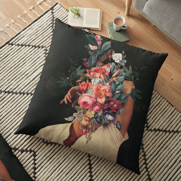 Roses Bloomed every time I Thought of You Floor Pillow