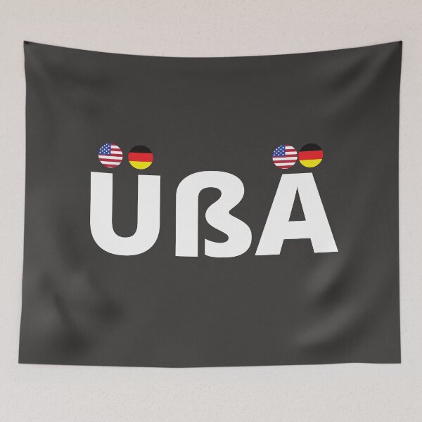 Item preview, Funny Germany Deutschland USA Umlaut Flags designed and sold by Time4German.
