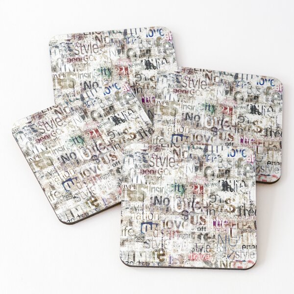 Item preview, Abstract grunge urban geometric chaotic collage with words and letters designed and sold by olgersart.