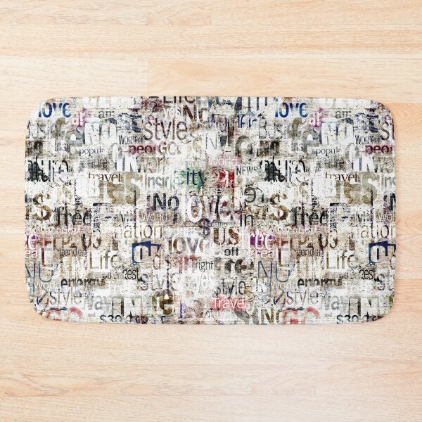 Item preview, Abstract grunge urban geometric chaotic collage with words and letters designed and sold by olgersart.
