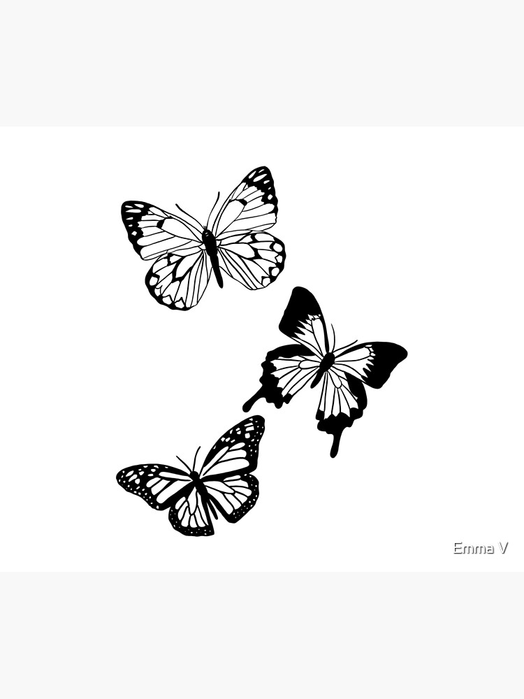 Butterfly tapestry black and white hot sale