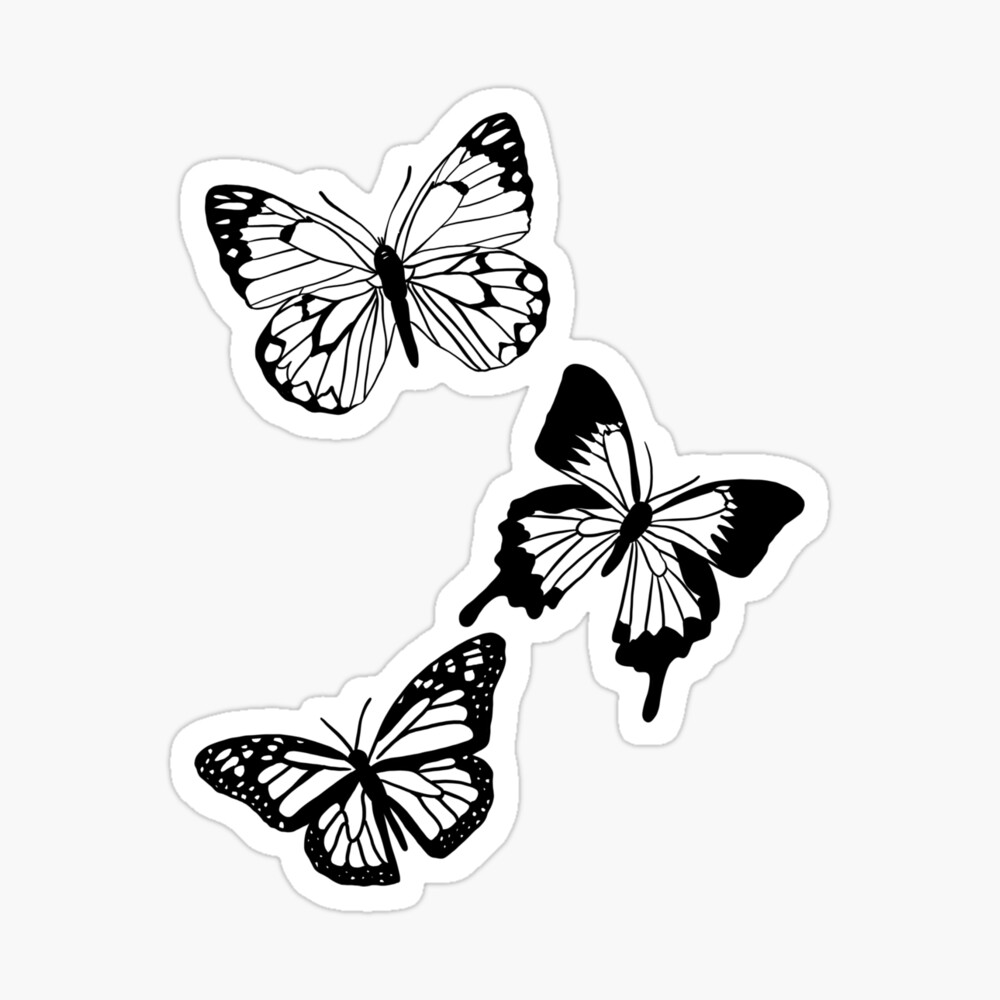 Black and White Butterflies