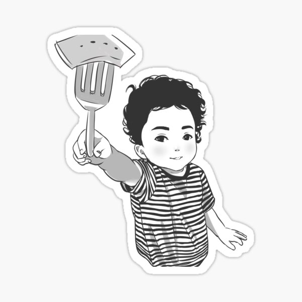Baby sharing food Sticker