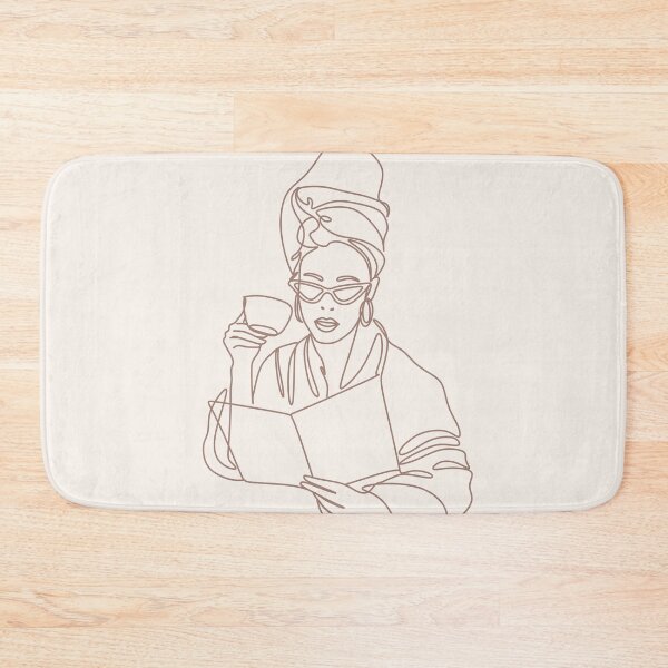Item preview, Woman with coffee line art. Coffee line illustration.  Coffee in hands. Cup of tee. minimalist print designed and sold by OneLinePrint.