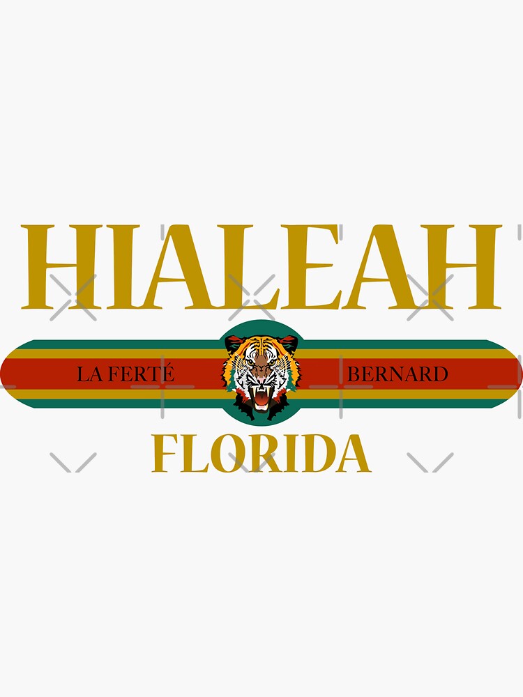 "Hialeah Florida Fashion Tiger Face City of Hialeah Florida State