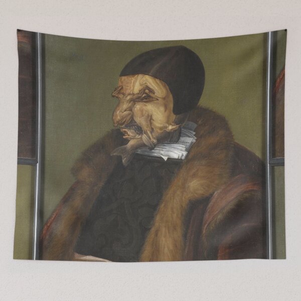 Item preview, Fish Head The Lawyer possibly Ulrich Zasius 1461-1536 humanist jurist Giuseppe Arcimboldo designed and sold by Vintage Designs +.