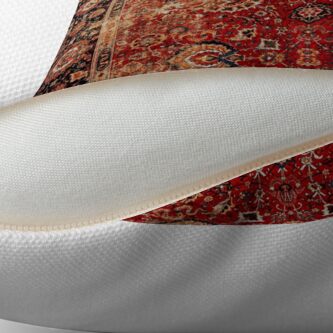 Alternate view of 17th Century Afghanistan Rug Print Throw Pillow