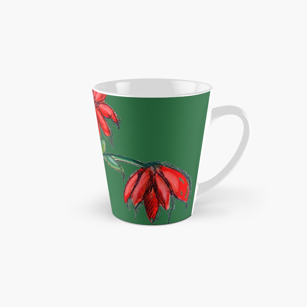Red Lillies Flowers Mug