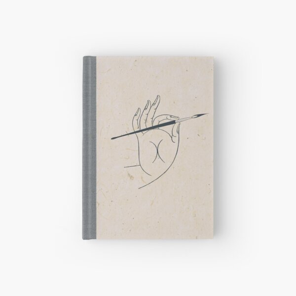 Hand with Brush Hardcover Journal