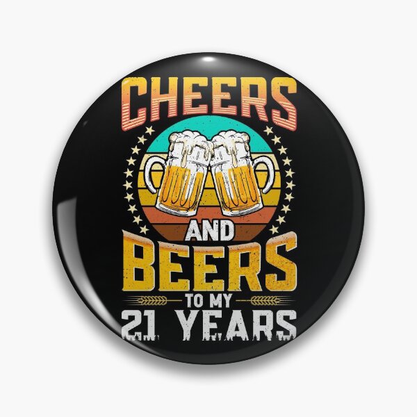 Item preview, Vintage 1999 Cheers And Beers To My 21 Years Birthday Gifts designed and sold by topdesignarts.