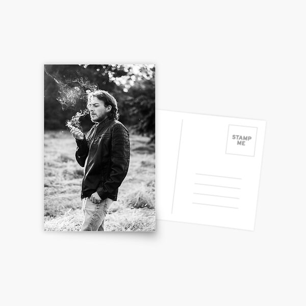 Male model smoking in nature #1 Postcard
