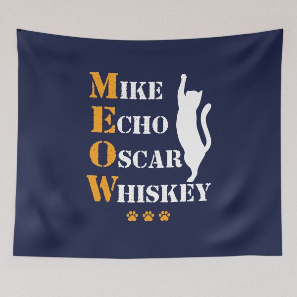 Item preview, Mike Echo Oscar Whiskey MEOW Cat Phonetic Alphabet designed and sold by jaygo.