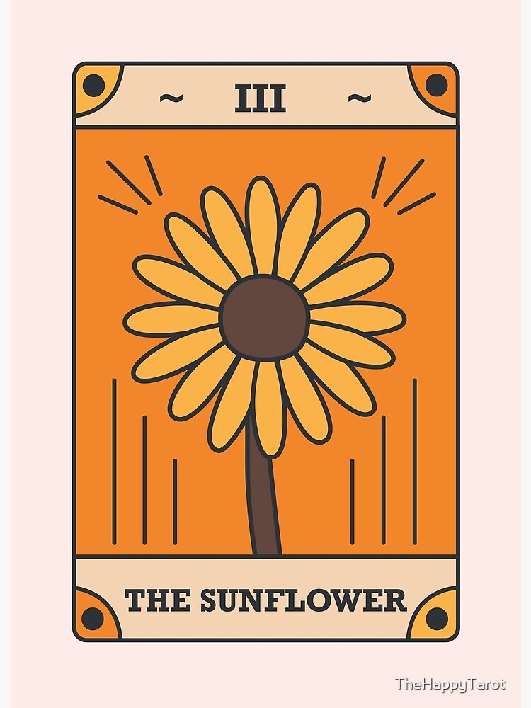 Lámina rígida «EL GIRASOL Modern Tarot Card» de TheHappyTarot | Redbubble