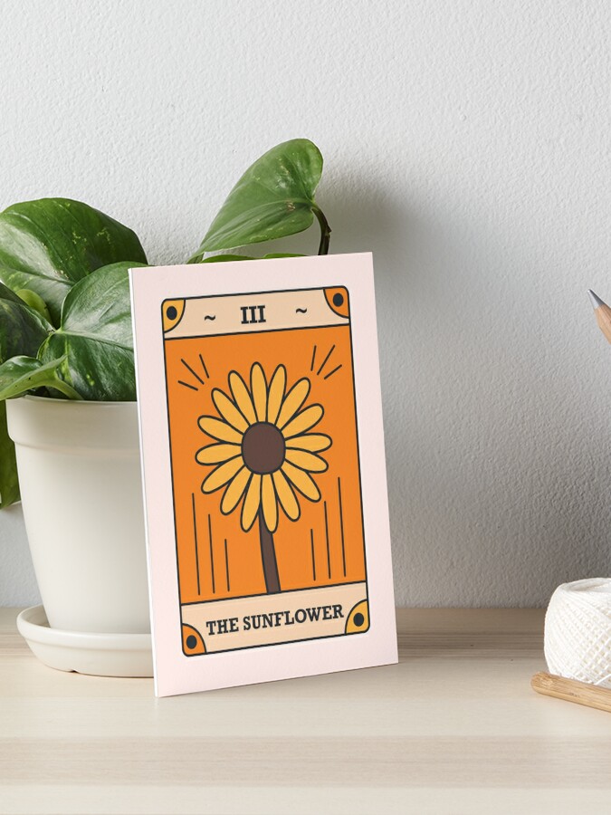 Lámina rígida «EL GIRASOL Modern Tarot Card» de TheHappyTarot | Redbubble