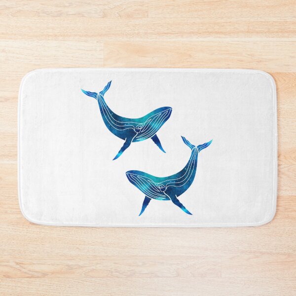Item preview, Two Blue Whale Watercolor designed and sold by MA DESIGNS.