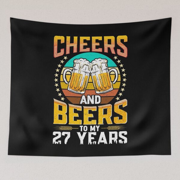 Item preview, Vintage 1993 Cheers And Beers To My 27 Years Birthday Gifts designed and sold by topdesignarts.