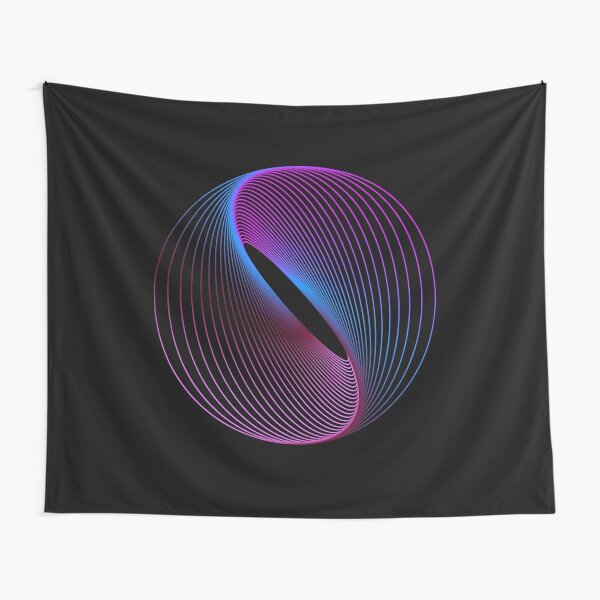 Neon Spiral Marble Tapestry