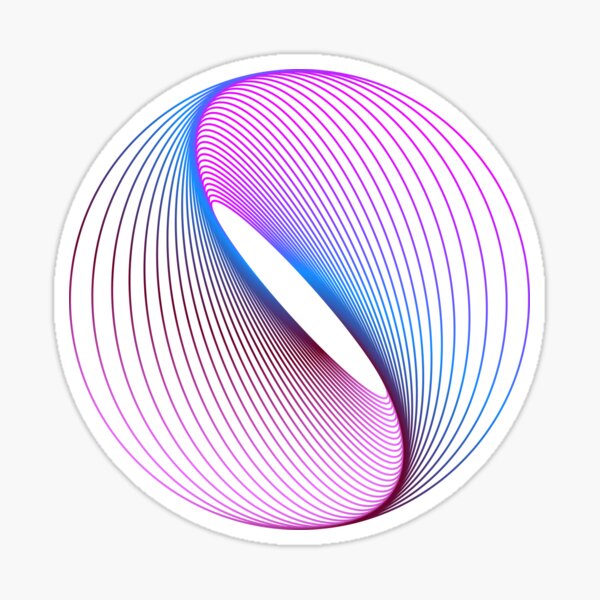 Neon Spiral Marble Sticker