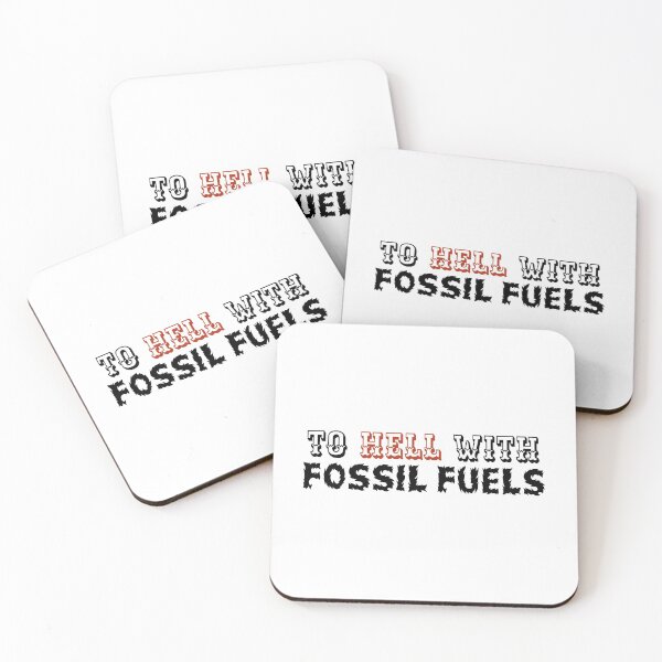 Item preview, To Hell With Fossil Fuels! Sticker/Shirt designed and sold by LeBebArt.