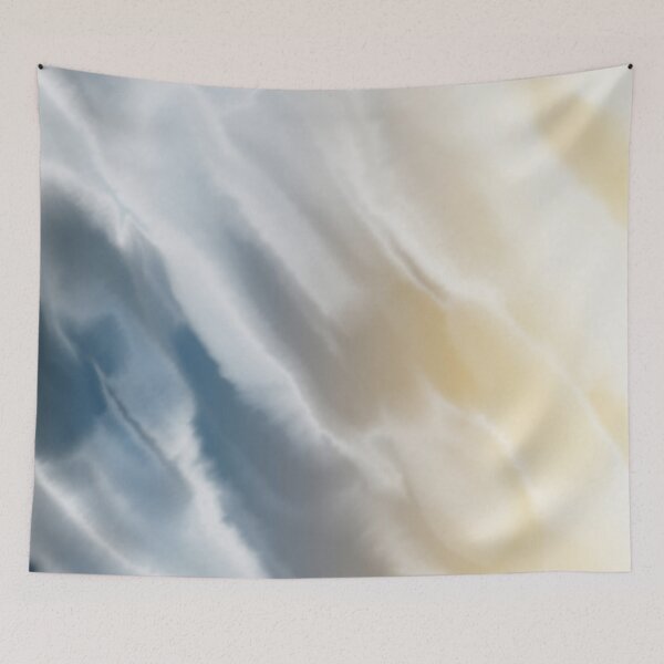 Item preview, Abstract Watercolor Aesthetic, Wave Art, Blue and Yellow designed and sold by meggydesigns.
