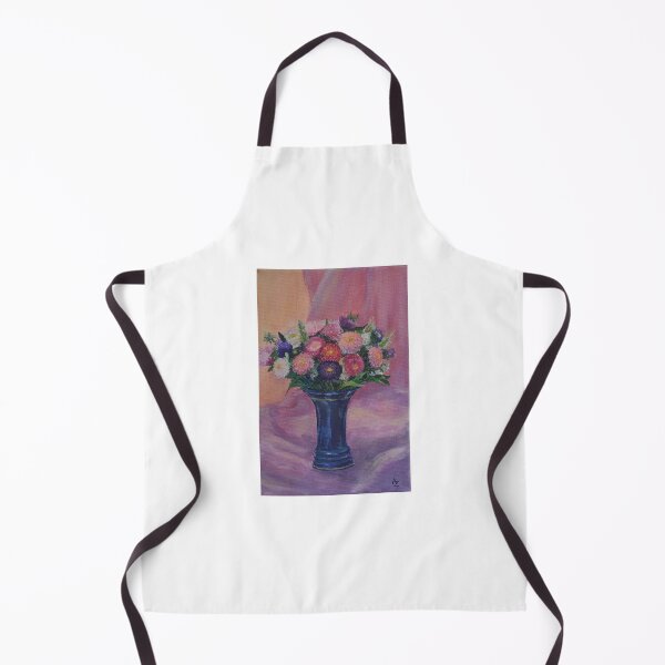 Item preview, A small bouquet of asters in a blue vase designed and sold by Anthropolog.