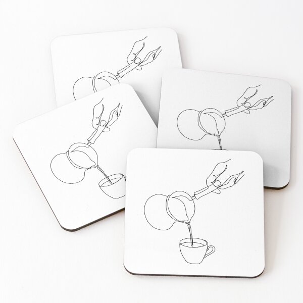 Item preview, Coffee line art. Continuous line art . One Line Drawing of coffee, Warm print. Barista gift. Coffee lovers Print designed and sold by OneLinePrint.