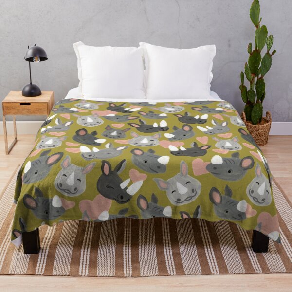Item preview, Happy Rhino Family - Olive designed and sold by Meredith Ann.