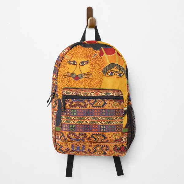 Item preview, Antique Abadeh Persian Lion Rug Print designed and sold by Vicky Brago-Mitchell®.