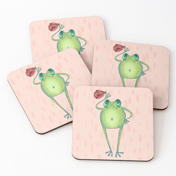 Item preview, Cottagecore frog with a baby moth  designed and sold by MyYellowBird.